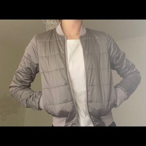 Grey lululemon reversible bomber jacket